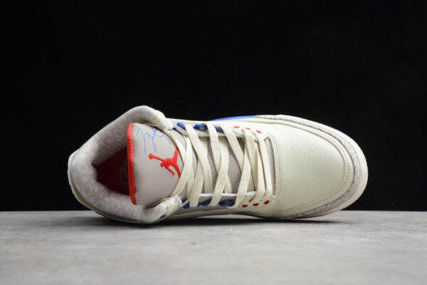 Air Jordan 3 Retro Charity Game Sail Red Mens 136064-140 - Image 5