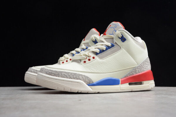 Air Jordan 3 Retro Charity Game Sail Red Mens 136064-140 - Image 8