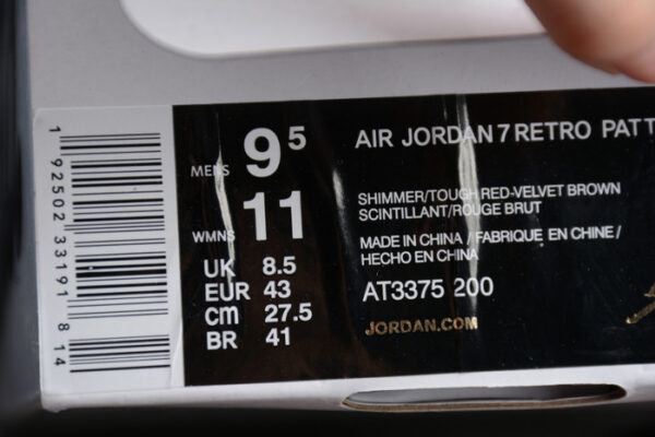 Air Jordan 7 Pattaat 3375-200 - Image 9