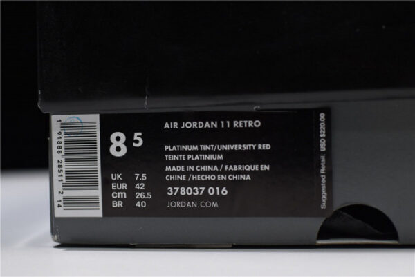 Air Jordan 11 Platinum Tint 378037-016 - Image 2