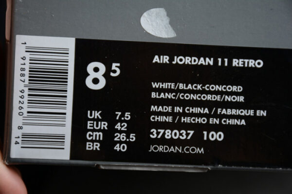 2018 Air Jordan 11 Retro Concord 378037-100 - Image 11