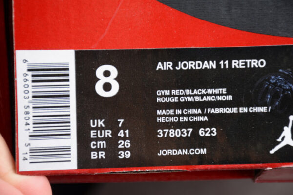 Air Jordan 11 Retrogym Red 378037-623 - Image 13