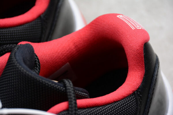 Air Jordan 11 Retro Low Bred Black/ Red Mens 528895-012 - Image 4