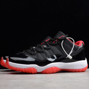 Air Jordan 11 Retro Low Bred Black/ Red Mens 528895-012 - Image 5
