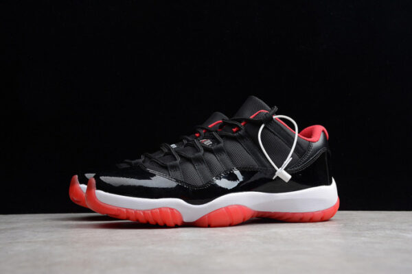 Air Jordan 11 Retro Low Bred Black/ Red Mens 528895-012 - Image 5