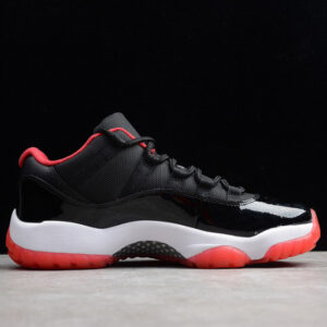 Air Jordan 11 Retro Low Bred Black/ Red Mens 528895-012 - Image 6