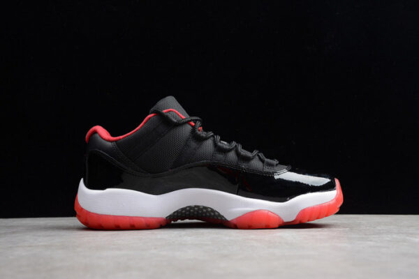 Air Jordan 11 Retro Low Bred Black/ Red Mens 528895-012 - Image 6