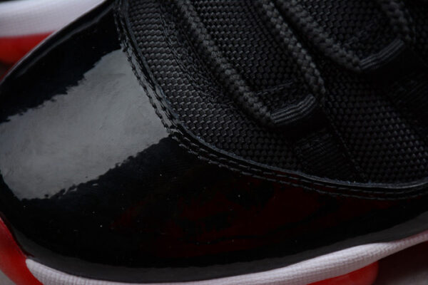 Air Jordan 11 Retro Low Bred Black/ Red Mens 528895-012 - Image 8