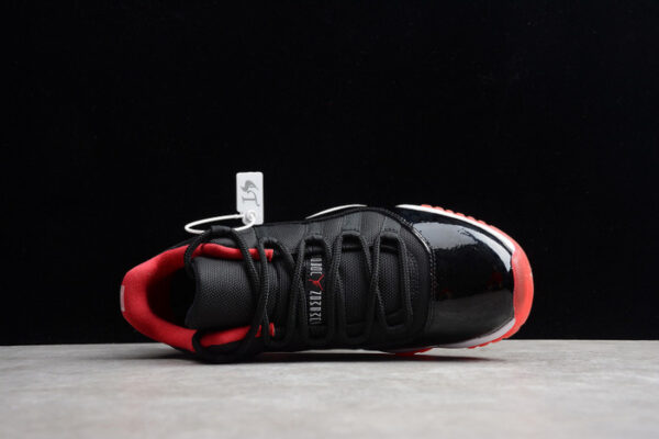 Air Jordan 11 Retro Low Bred Black/ Red Mens 528895-012 - Image 10