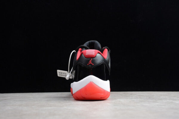 Air Jordan 11 Retro Low Bred Black/ Red Mens 528895-012 - Image 11