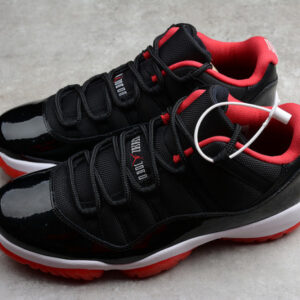 Air Jordan 11 Retro Low Bred Black/ Red Mens 528895-012 - Image 12