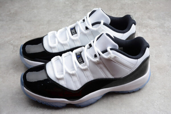 Air Jordan 11 Retro Low Concord Black/ White Mens 528895-153 - Image 8