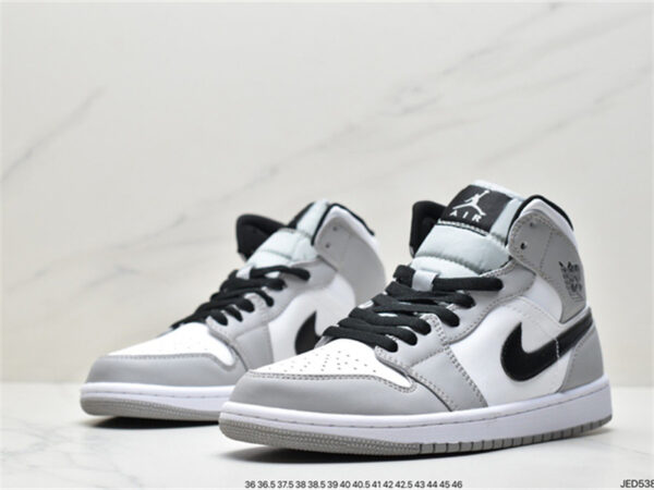 Jordan 1 Mid Light Smoke Grey 554724-092 - Image 2