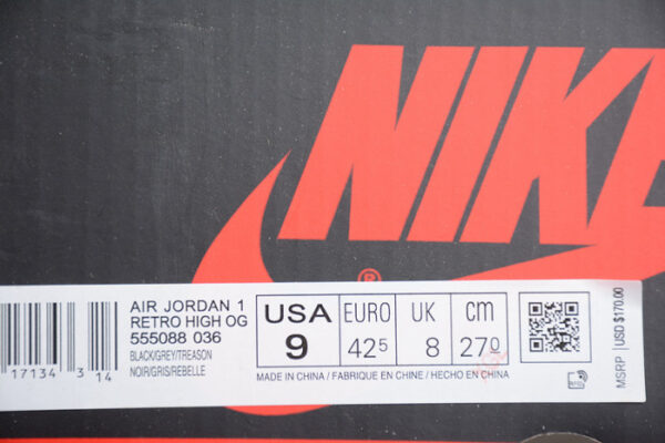 Air Jordan 1 High Og Rebellionaire555088-036 - Image 9