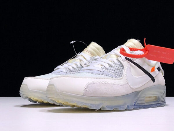 Off-White X Nike Air Max 90 Sail Muslin Virgil Abloh Aa7293-100 - Image 7