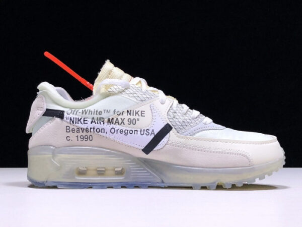 Off-White X Nike Air Max 90 Sail Muslin Virgil Abloh Aa7293-100 - Image 14