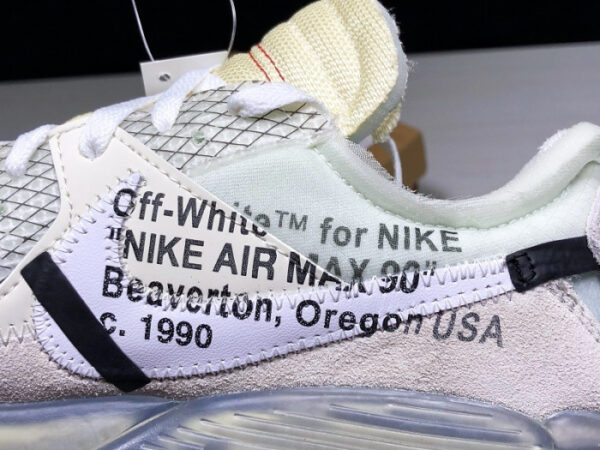 Off-White X Nike Air Max 90 Sail Muslin Virgil Abloh Aa7293-100 - Image 17