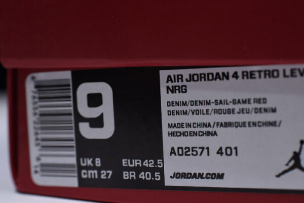 Levis X Nike Air Jordan 4 Denim Ao2571-401 - Image 8