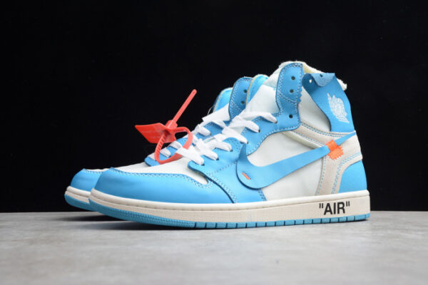 Off-White Air Jordan 1 Powder Blue Unc Aq0818-148 - Image 10