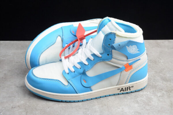 Off-White Air Jordan 1 Powder Blue Unc Aq0818-148 - Image 12