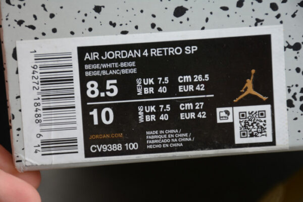 Off White Air Jordan 4 X Aq9129-002 - Image 12