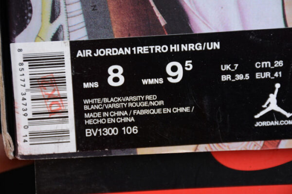 Air Jordan 1 Retro Hi Nrg/Un Union X Bv1300-106 - Image 14