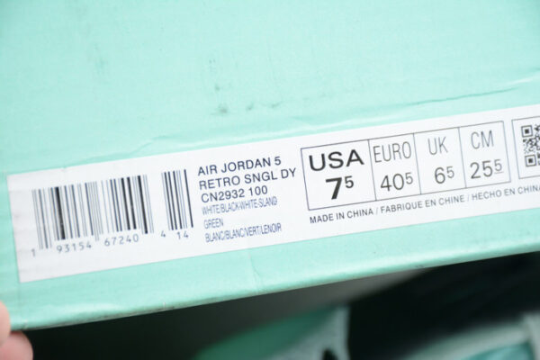 Air Jordan 5 Retro Island Green Cn2932-100 - Image 14