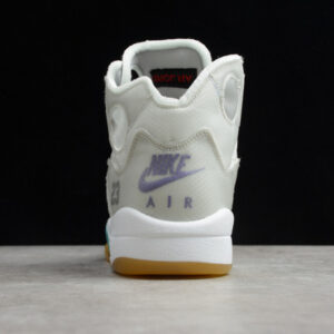 Off-White Air Jordan 5 White Green Purple Ct8480-105 - Image 3