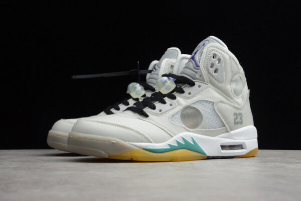 Off-White Air Jordan 5 White Green Purple Ct8480-105 - Image 5