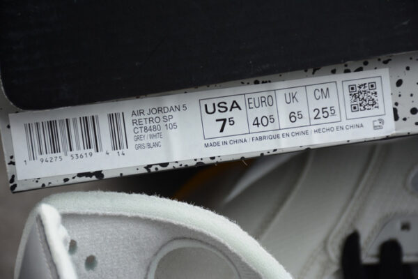 Off-White Air Jordan 5 White Green Purple Ct8480-105 - Image 9