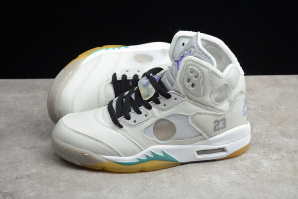 Off-White Air Jordan 5 White Green Purple Ct8480-105 - Image 16