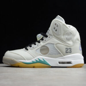 Off-White Air Jordan 5 White Green Purple Ct8480-105 - Image 2