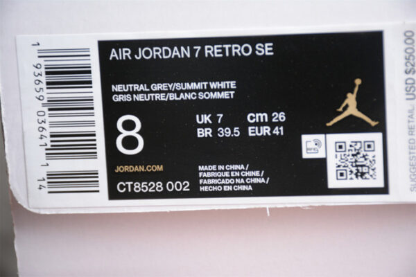 Air Jordan 7 Hare 2.0 Ct8528-002 - Image 12