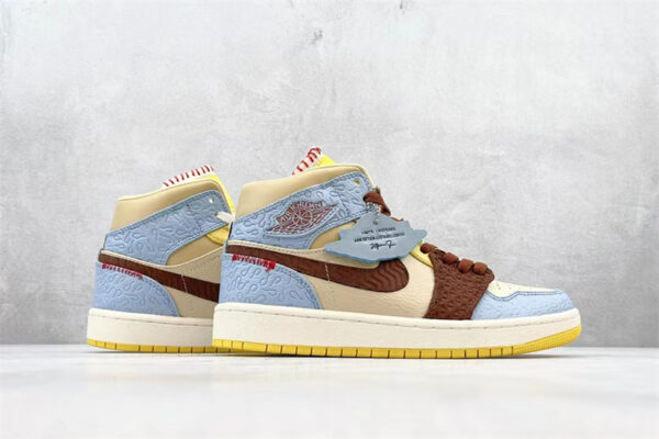 Air Jordan 1 Mid Se Fearless Maison Chateau Cu2803-200 - Image 5