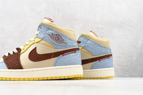 Air Jordan 1 Mid Se Fearless Maison Chateau Cu2803-200 - Image 7