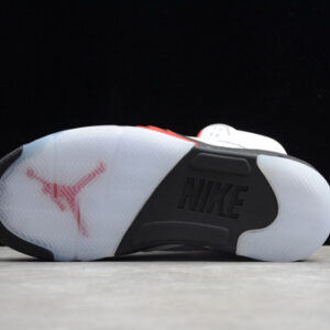 Air Jordan 5 Fire Red 2020 Silver Tongue Da1911-102 - Image 4
