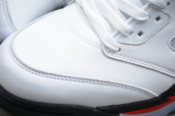 Air Jordan 5 Fire Red 2020 Silver Tongue Da1911-102 - Image 6