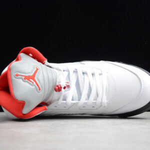 Air Jordan 5 Fire Red 2020 Silver Tongue Da1911-102 - Image 9