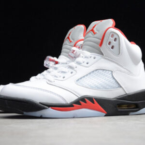 Air Jordan 5 Fire Red 2020 Silver Tongue Da1911-102 - Image 11