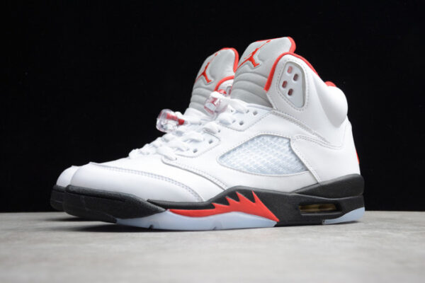 Air Jordan 5 Fire Red 2020 Silver Tongue Da1911-102 - Image 11