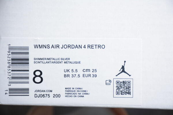 Air Jordan 4 Wmns Shimmer Dj0675-200 - Image 9