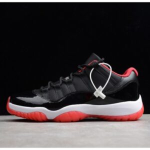 Air Jordan 11 Retro Low Bred Black/ Red Mens 528895-012 - Image 2