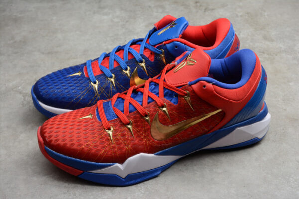 Nike Zoom Kobe Vii Rlx Red Blue Metallic Gold 488371-406 - Image 10