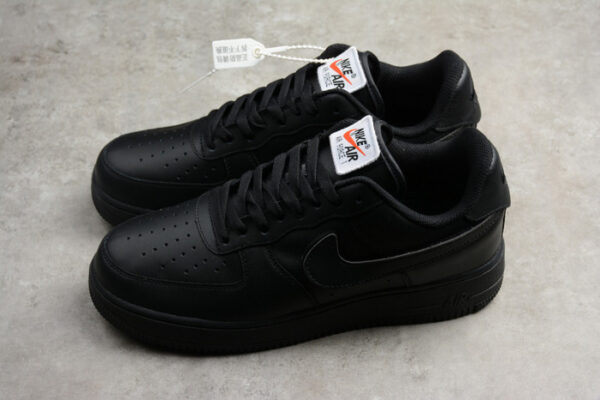 Nike Air Force 1 Velcro Swoosh Pack Black Ah8462-002 - Image 6