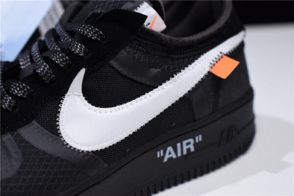 Off-White Nike Air Force 1 Low Black Ao4606-001 - Image 9