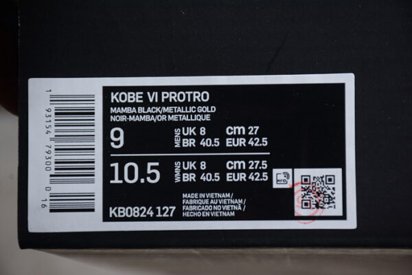 Nike Zoom Kobe 6 Balck Del Sol Kb0824-127 - Image 10