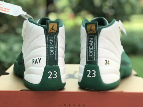 Air Jordan 12 Pe "Ray Allen" White Green - Image 7