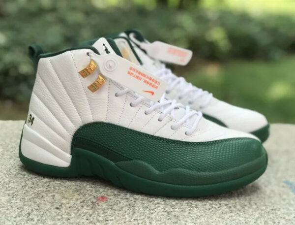 Air Jordan 12 Pe "Ray Allen" White Green - Image 4