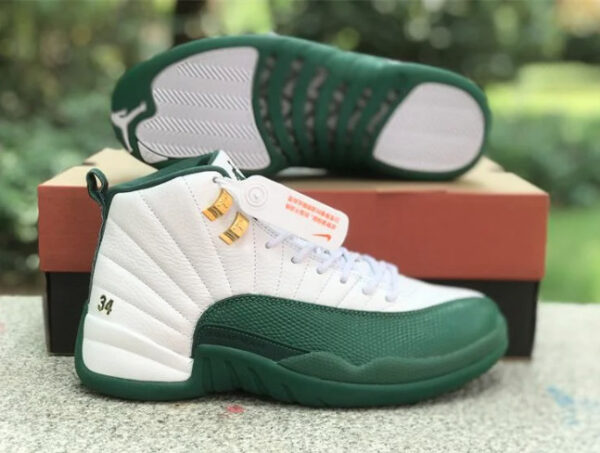 Air Jordan 12 Pe "Ray Allen" White Green - Image 3