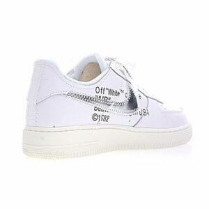 Nike Air Force 1'07 Off White White Sail Silver Metallic Ao4297-100 - Image 4